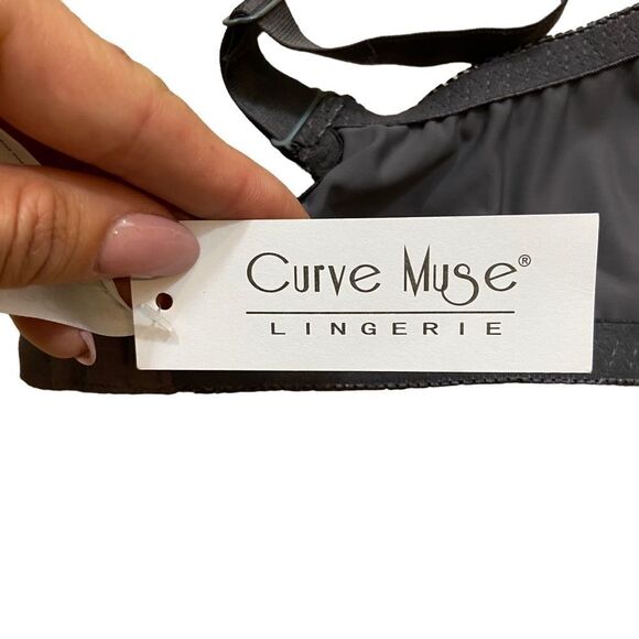 New with Tags Curve Muse Plus‎ Size Minimizer Underwire Black Bra Size 38DD - Picture 7 of 10